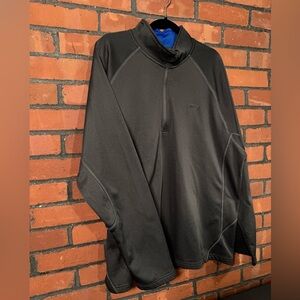 Champion Men's Gray 1/4 Zip Pullover Activewear Long Raglan Sleeve XXL